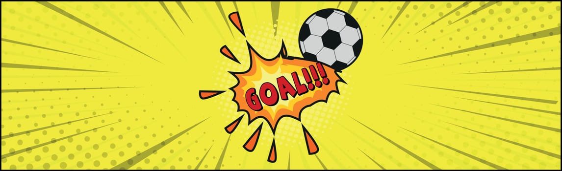 Comic lettering GOAL on white background - Vector