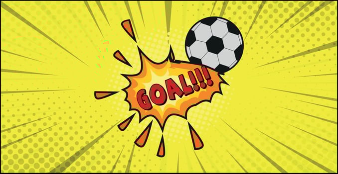 Comic lettering GOAL on white background - Vector