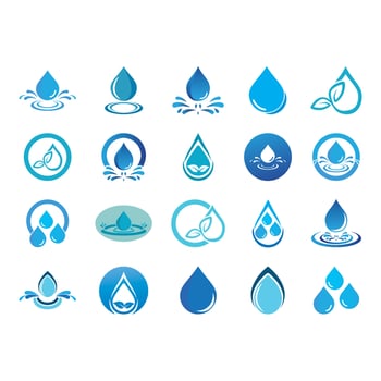 Water drop logo template vector