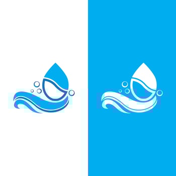 Water drop logo template vector