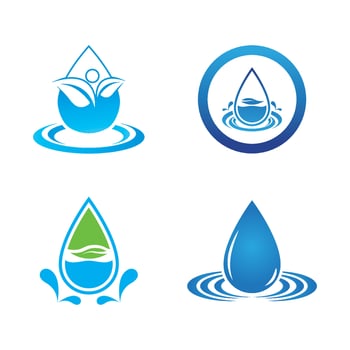 Water drop logo template vector