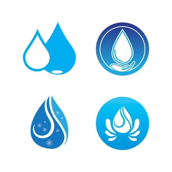 Water drop logo template vector