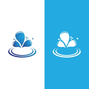 Water drop logo template vector