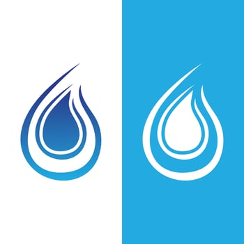 Water drop logo template vector