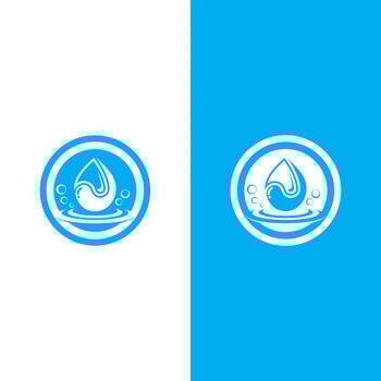 Water drop logo template vector