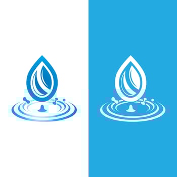 Water drop logo template vector
