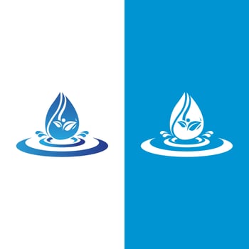 Water drop logo template vector