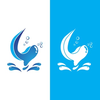 Water drop logo template vector