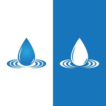 Water drop logo template vector