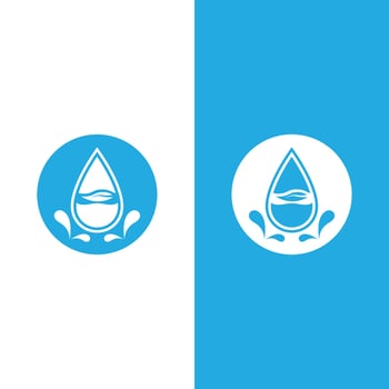 Water drop logo template vector