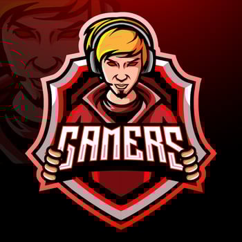 Gamer mascot. e sport logo design vector