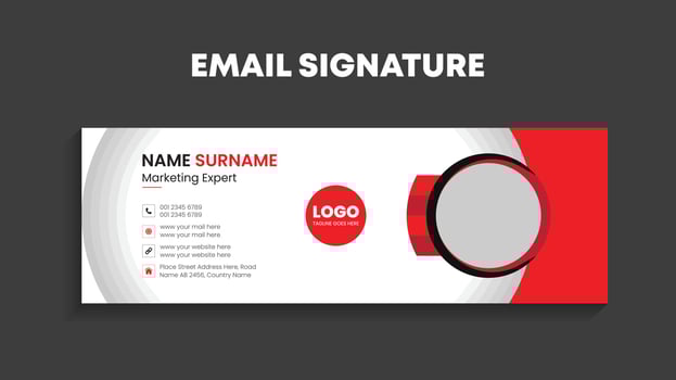 Email Signature or company footer design vector