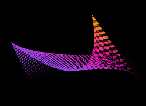 Vector abstract halftone dots background with dynamic waves colorful comic pattern design