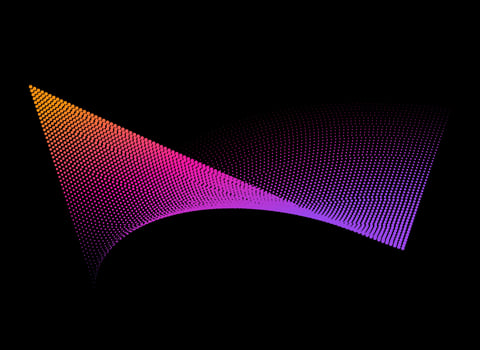 Vector abstract halftone dots background with dynamic waves colorful comic pattern design