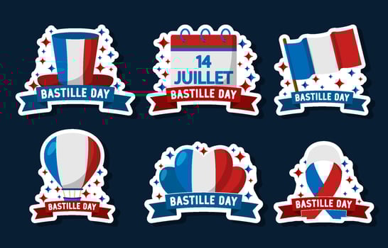 Bastille Day Sticker vector