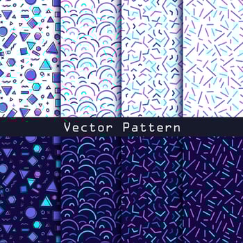 Vector geometric memphis style. hipster fashion design pattern