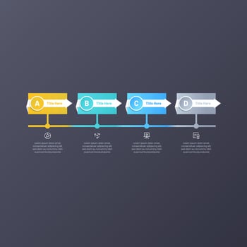 business steps Infographic template design vector