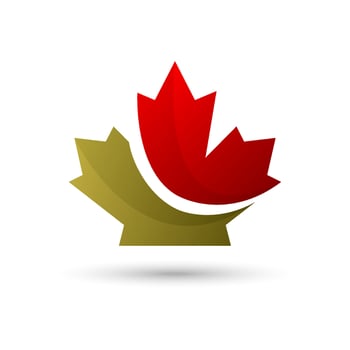 Maple leaf logo. Maple leaf vector design illustration. Maple leaf symbol. Maple leaf logo template.