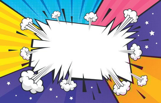 Colorful Pop Art Style Comic Book Page Template vector
