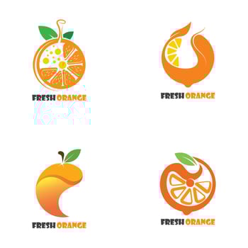 Orange Fresh logo creative template icon illustration design vector