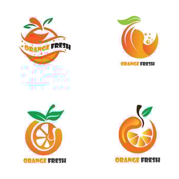 Orange Fresh logo creative template icon illustration design vector