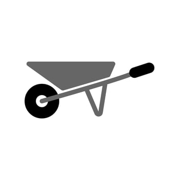 Illustration Vector Graphic of Wheelbarrow icon