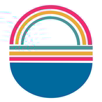 Aesthetic Geometric Retro Shape vector