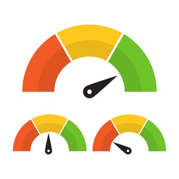 speedometer 3 different position icon vector for graphic design, logo, website, social media, mobile app, UI