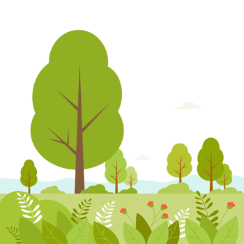 poster with summer landscape forest png