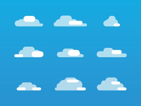 Cloud Pack with Background vector
