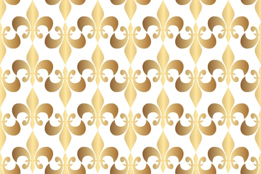 Royal heraldic lilies seamless pattern fabric print vector