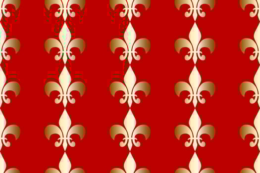 Royal heraldic lilies seamless pattern fabric print vector