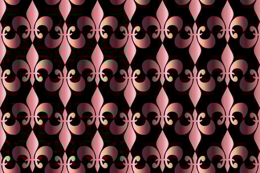 Royal heraldic lilies seamless pattern fabric print vector