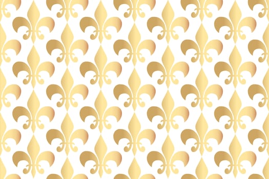Royal heraldic lilies seamless pattern vector