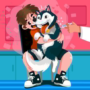 Funny Dog Vaccine World Rabies Day Celebration Concept vector