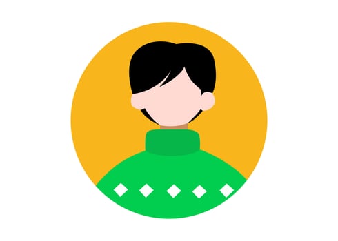young boy face illustration design vector