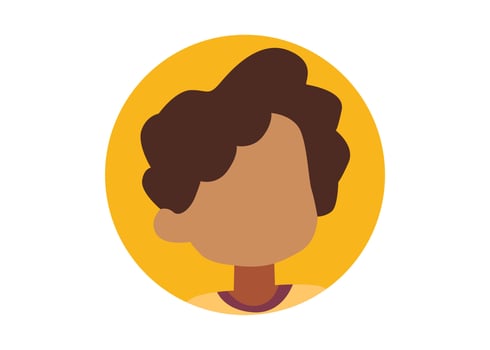 young boy face illustration design vector