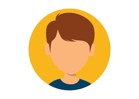 young boy face illustration design vector