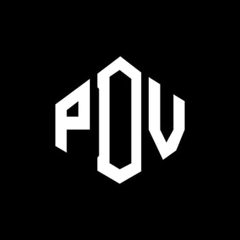 PDV letter logo design with polygon shape. PDV polygon and cube shape logo design. PDV hexagon vector logo template white and black colors. PDV monogram, business and real estate logo.