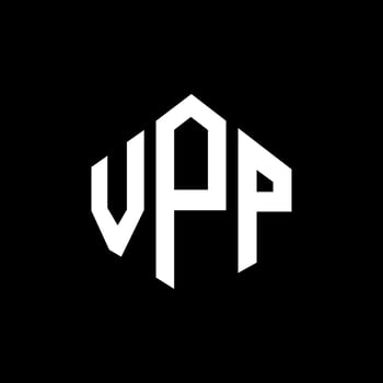 VPP letter logo design with polygon shape. VPP polygon and cube shape logo design. VPP hexagon vector logo template white and black colors. VPP monogram, business and real estate logo.