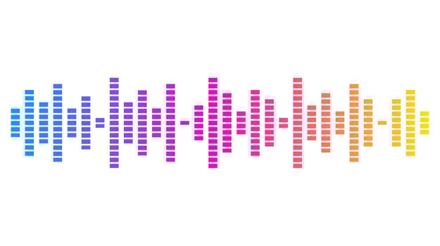 Sound wave equalizer isolated on a white background. Vector illustration