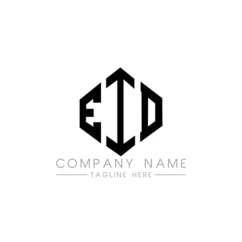 EID letter logo design with polygon shape. EID polygon and cube shape logo design. EID hexagon vector logo template white and black colors. EID monogram, business and real estate logo.