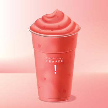 Water Melon or Strawberry Frappe or Smoothie Illustration vector