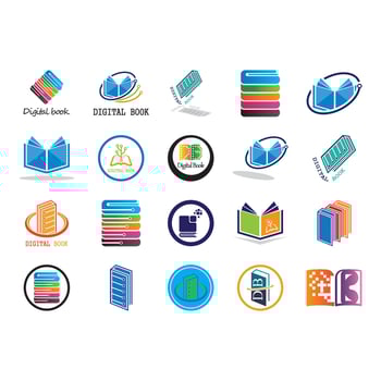 Digital book logo icon technology vector