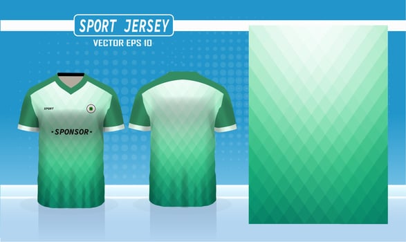 Sports jersey and t-shirt template sports jersey design vector mockup. Sports design for football, badminton, racing, gaming jersey.