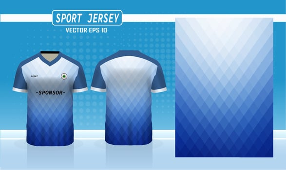 Sports jersey and t-shirt template sports jersey design vector mockup. Sports design for football, badminton, racing, gaming jersey.