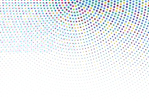 Abstract circular colorful dotted on white background vector