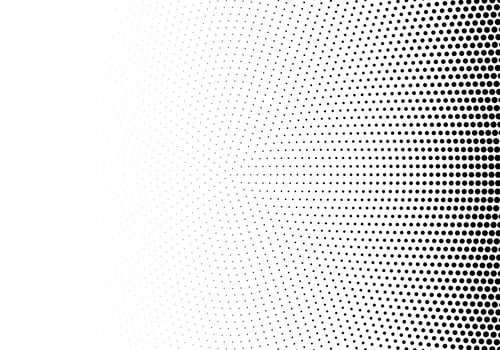 Modern circular halftone dots pattern background vector