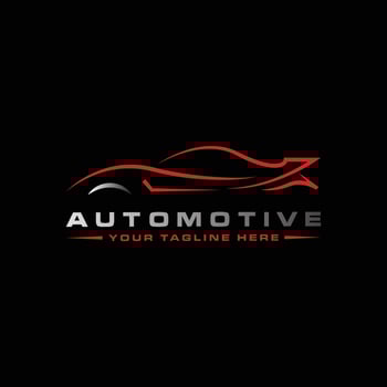 Template vector car wash logo, race car, automotive design - vector