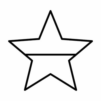 Ukraine Flag In Star Shape Icon Line Style vector